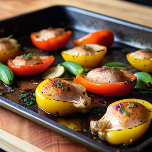 Mediterranean Magic with Lemon-Herb Chicken sheet pan.