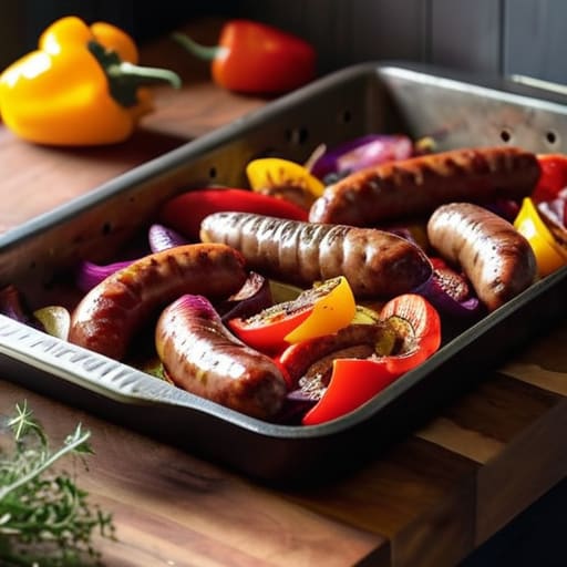 Zesty One-Pan Sausage and Veggie Roast.